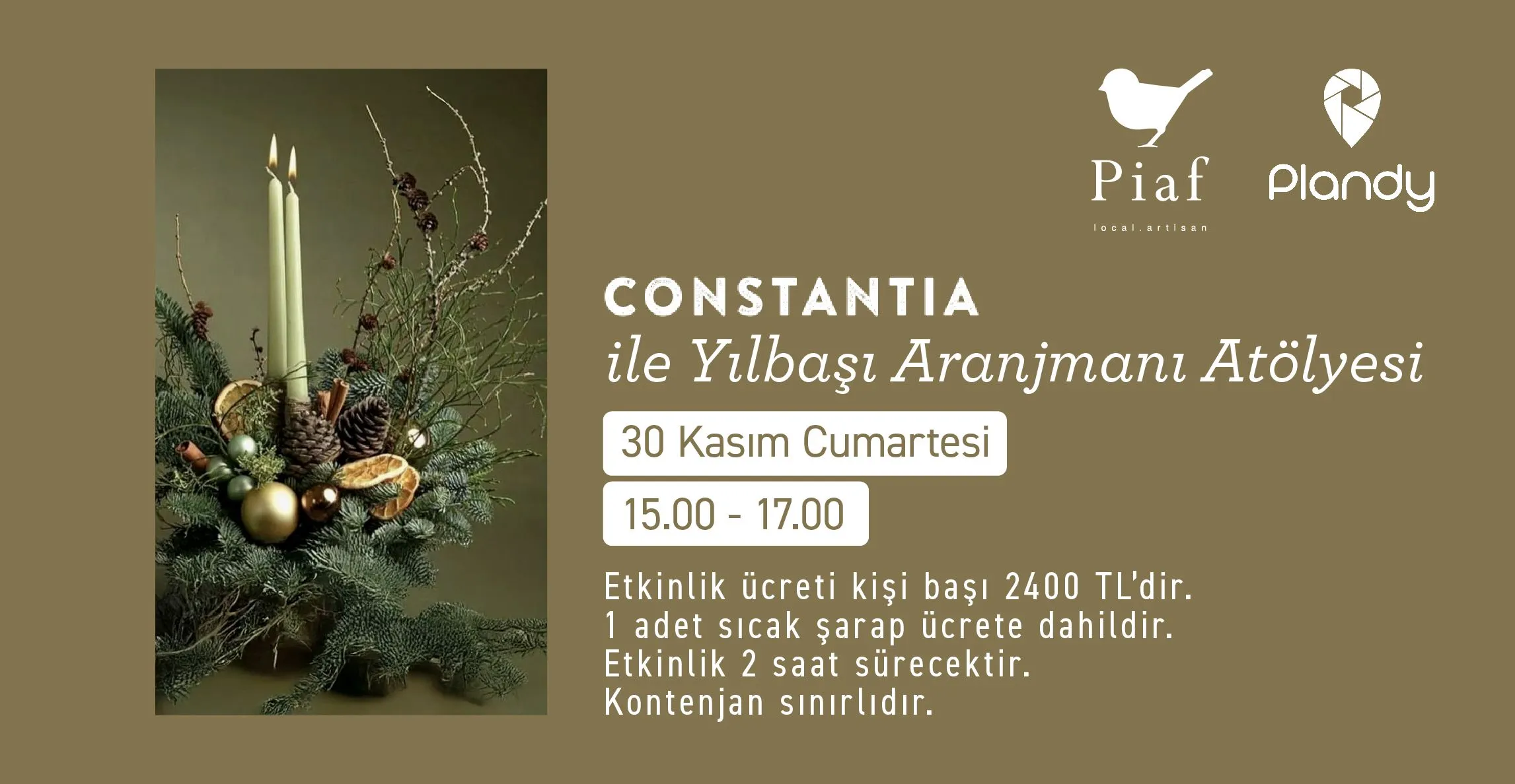Constantia İle Yılbaşı Aranjmanı Atölyesi