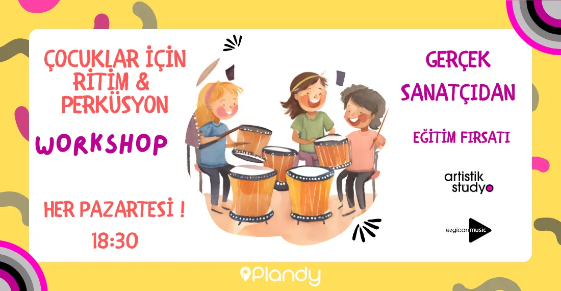 Çocuklar için Ritim & Perküsyon Workshop / 29 Tem