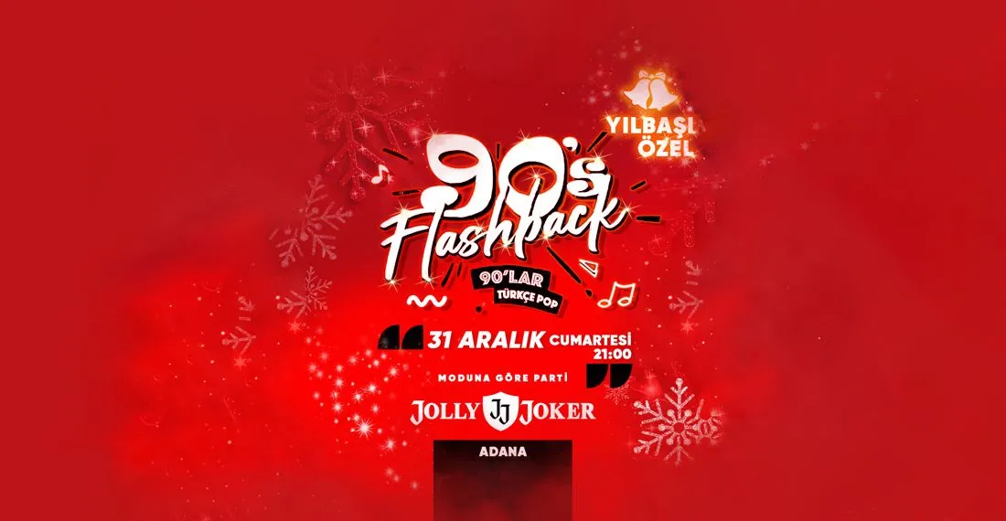 Flashback 90'lar Türkçe Pop Gecesi Yılbaşı Özel