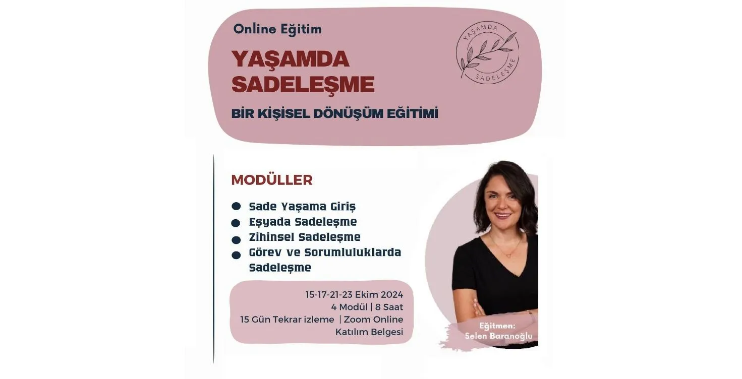 Yaşamda Sadeleşme Eğitimi / Online