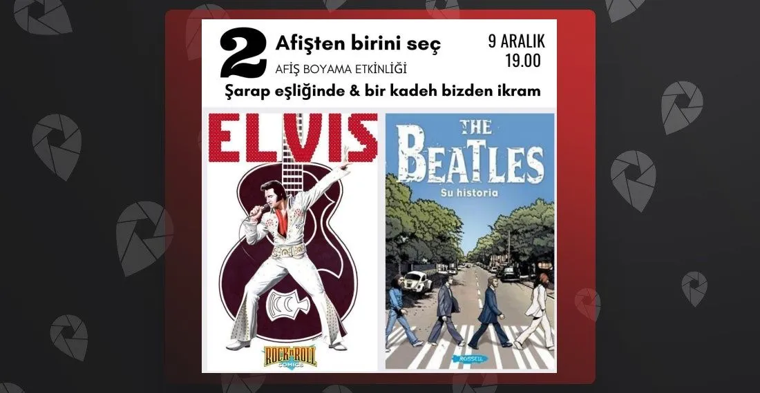 Elvis & The Beatles Afiş Boyama