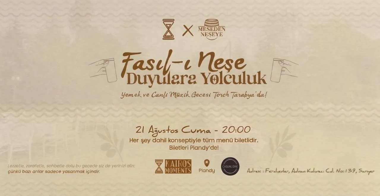 Fasıl'ı Neşe Duyulara Yolculuk / Yemek ve Fasıl Gecesi