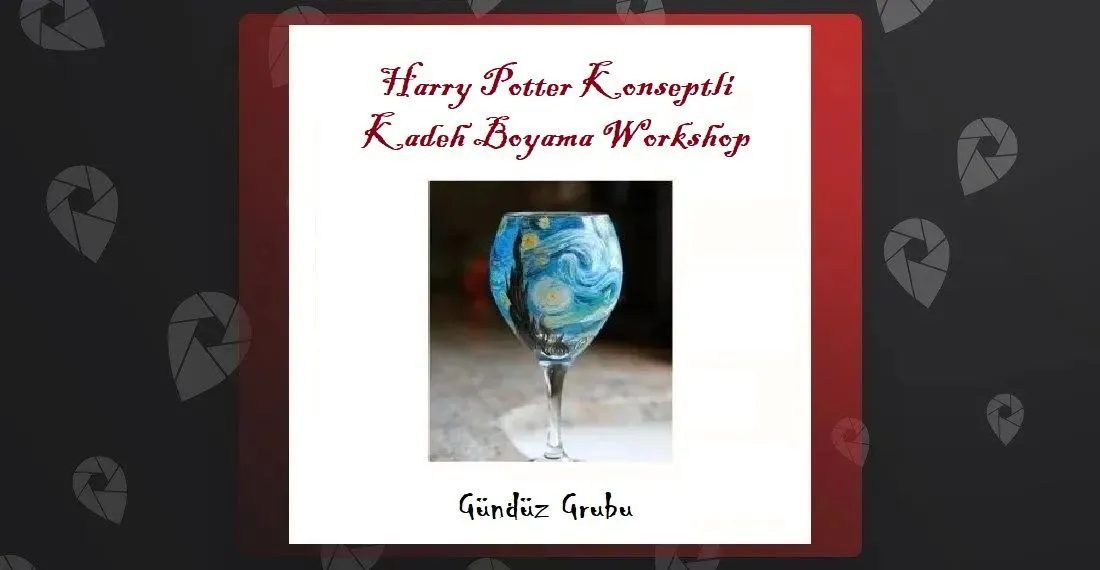 Harry Potter Konseptli Kadeh Boyama (Gündüz Grubu)