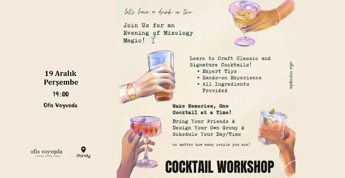 Galata Kulesi Manzaralı Kokteyl Atölyesi / 3 Kokteyl