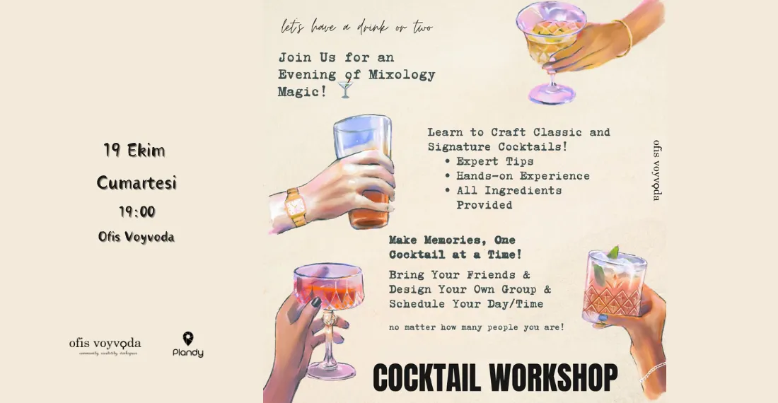 Galata Kulesi Manzaralı Kokteyl Atölyesi / 3 Kokteyl