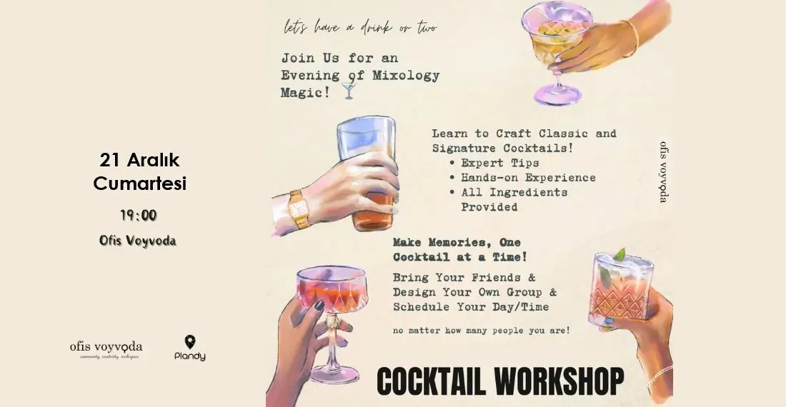 Galata Kulesi Manzaralı Kokteyl Atölyesi / 3 Kokteyl