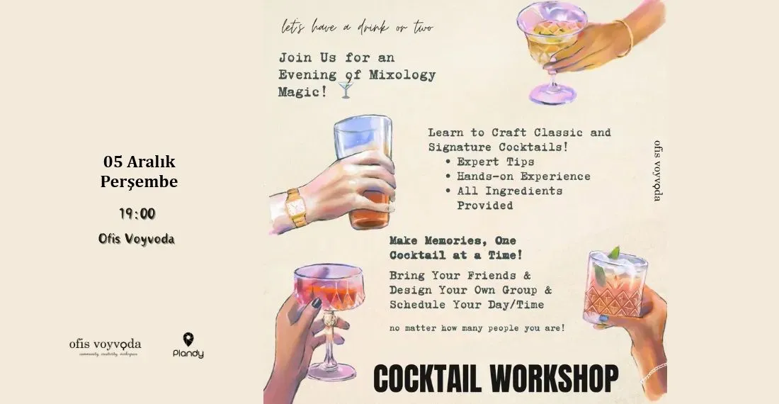 Galata Kulesi Manzaralı Kokteyl Atölyesi / 3 Kokteyl