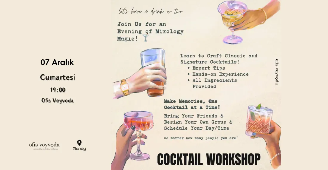 Galata Kulesi Manzaralı Kokteyl Atölyesi / 3 Kokteyl