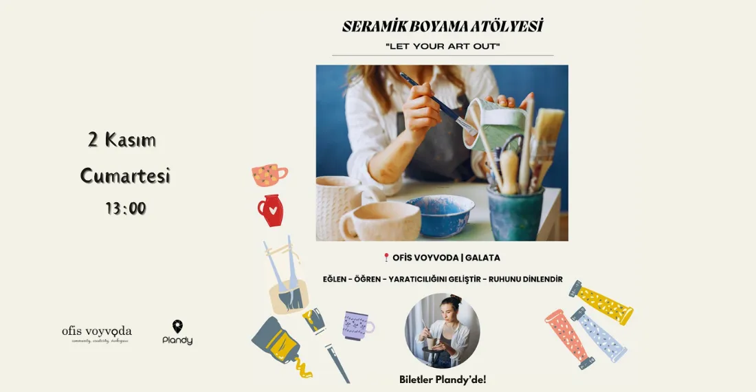 Galata Manzaralı Seramik Boyama Atölyesi