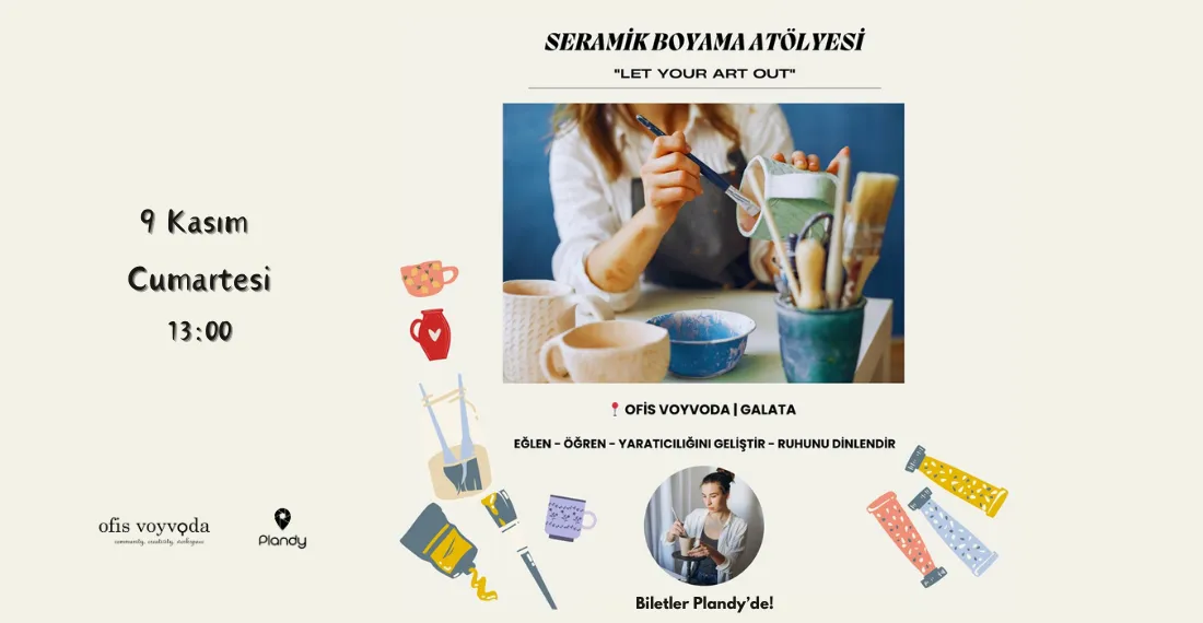 Galata Manzaralı Seramik Boyama Atölyesi