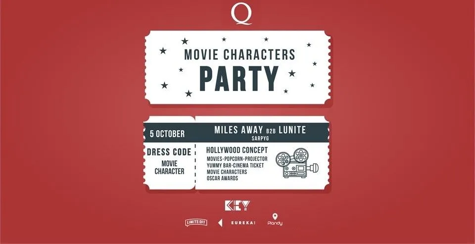 Movie Characters Party: Miles Away B2b Lunite, Sarpyg