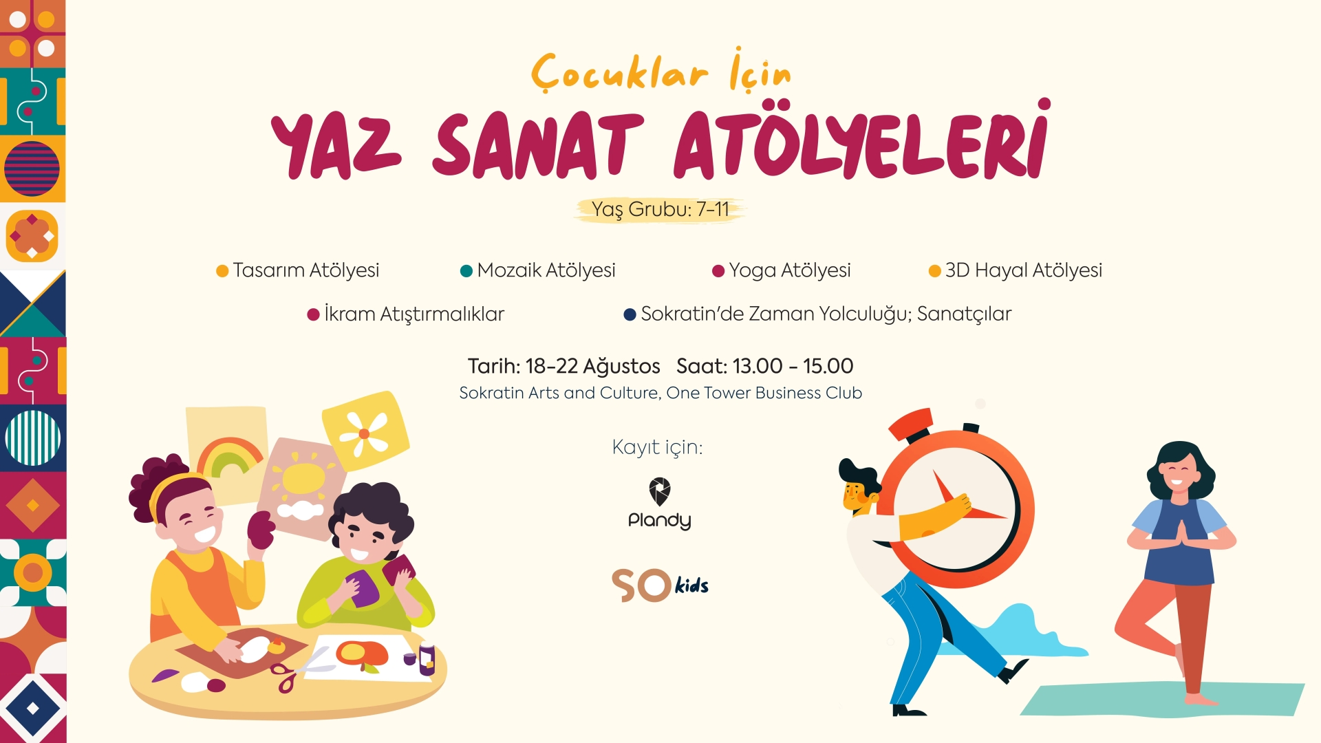 Çocuklar İçin Yaz Sanat Atölyeleri